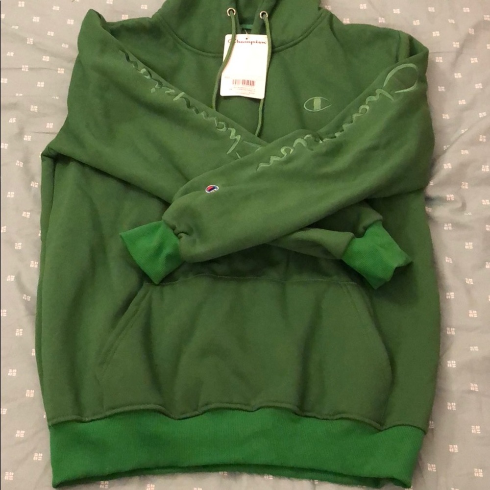 Champion Green Hoodie Sweatshirt - Brand New